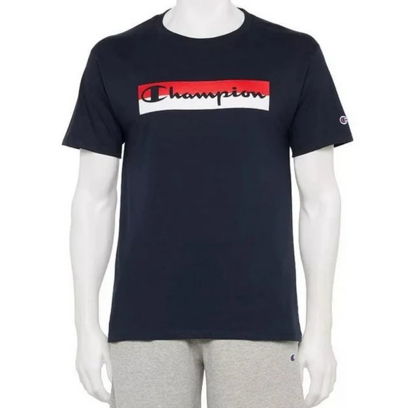 Champion Men's Boxed Americana Script Graphic Tee - X Large - Blue - NWT - Picture 1 of 1